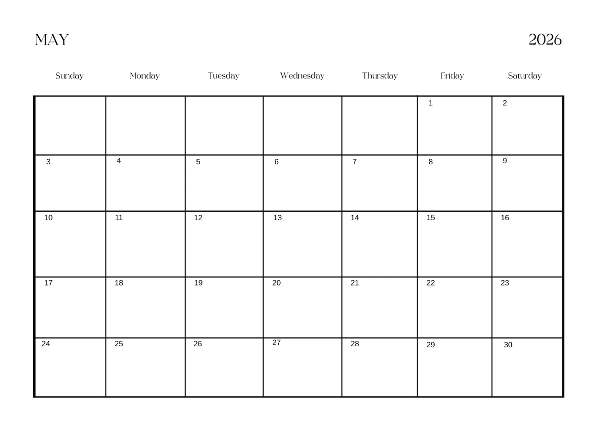 Free Creative Calendar Template to Edit Online