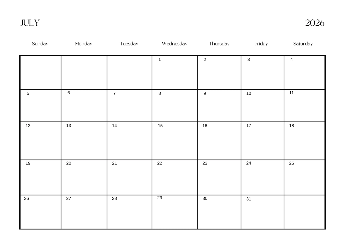 Free Creative Calendar Template to Edit Online