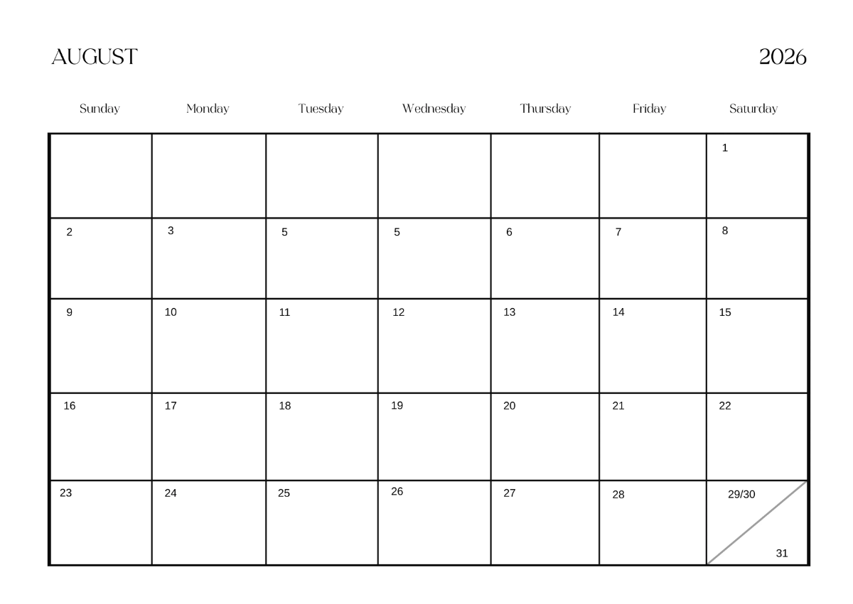 Free Creative Calendar Template to Edit Online
