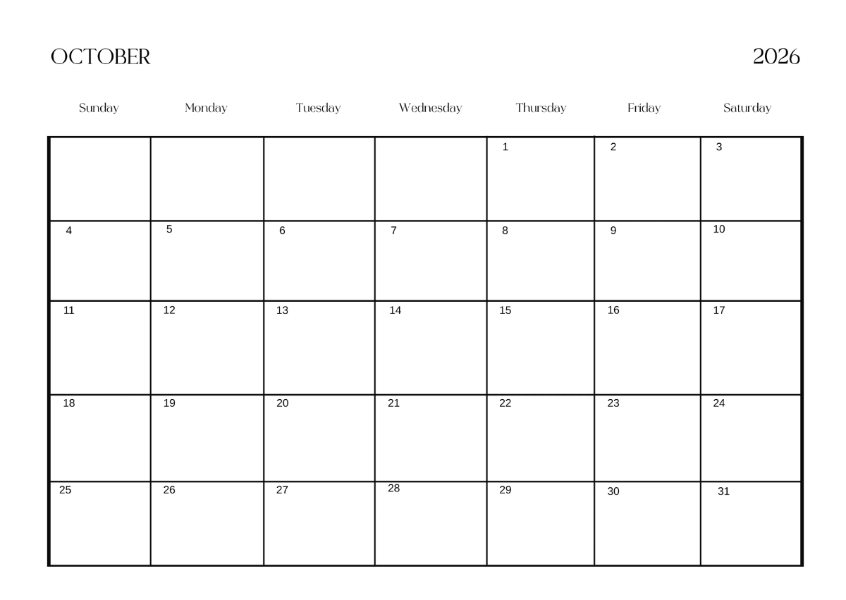 Free Creative Calendar Template to Edit Online