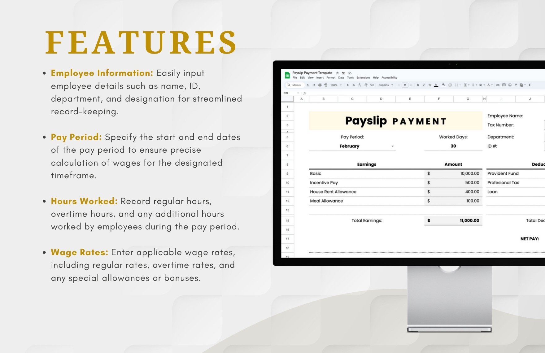 Payslip Payment Template