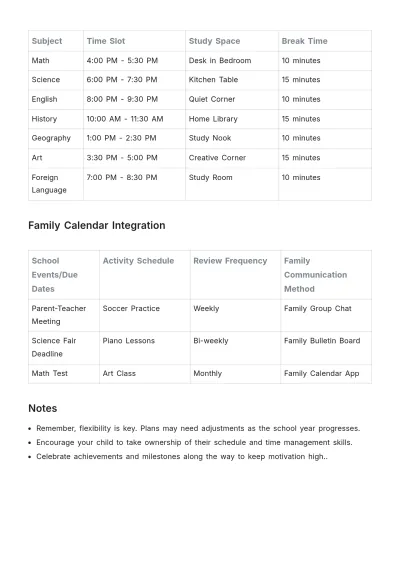 Free Back To School List Template to Edit Online