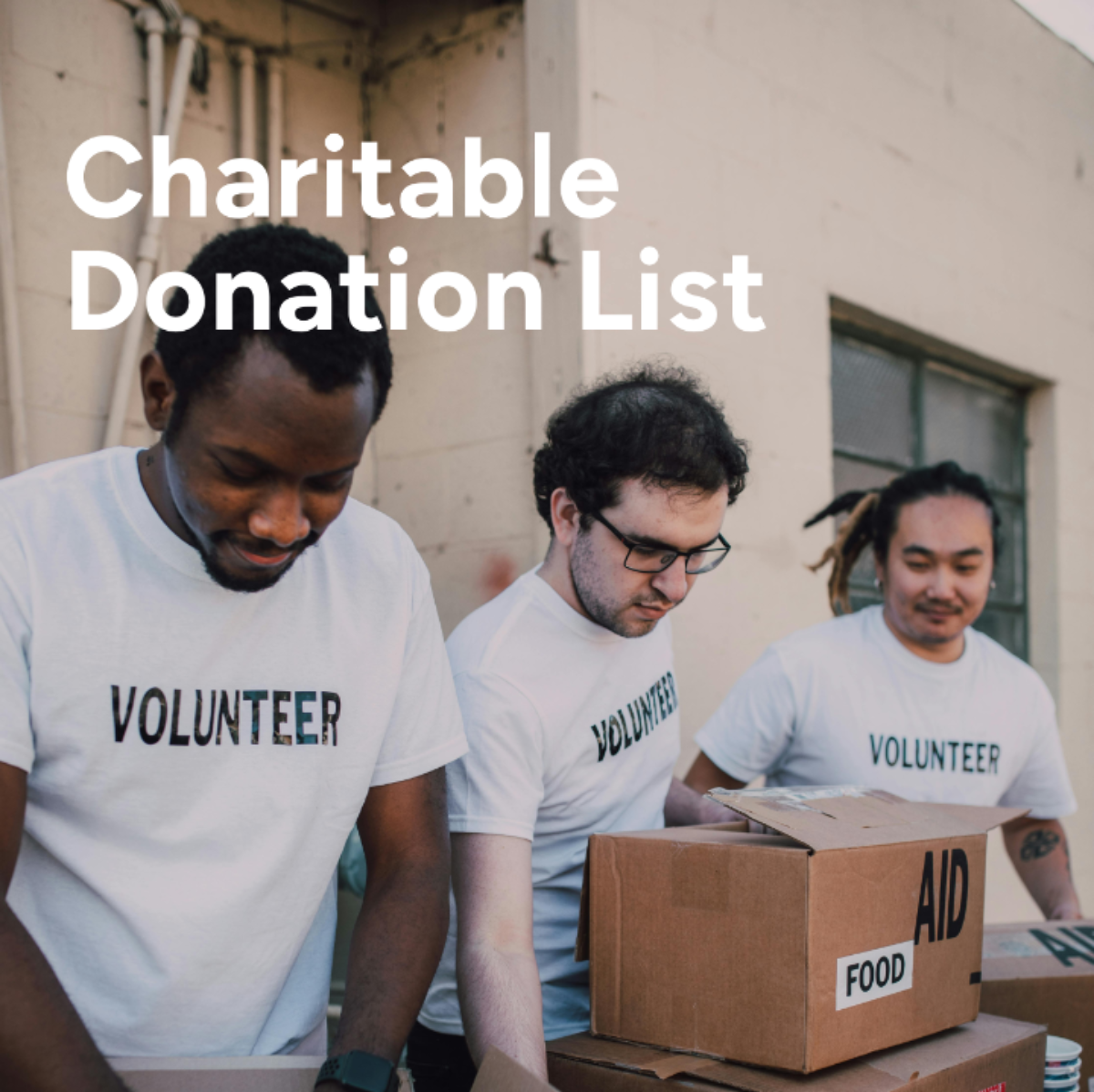 Charitable Donation List Template