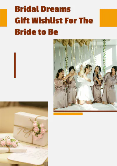 Free Bridal Shower Gift List Template to Edit Online