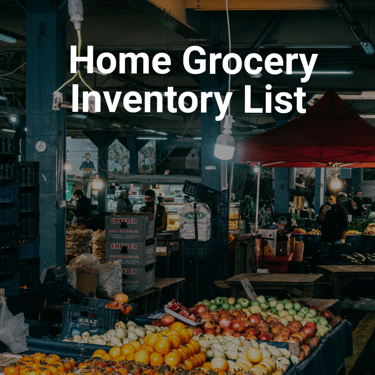 Free Grocery Inventory List Template
