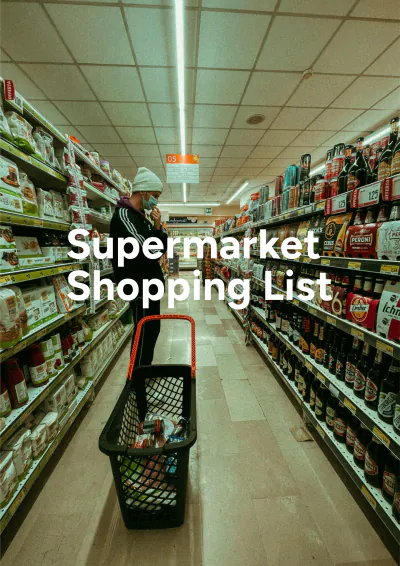 Free Supermarket Shopping List Template to Edit Online