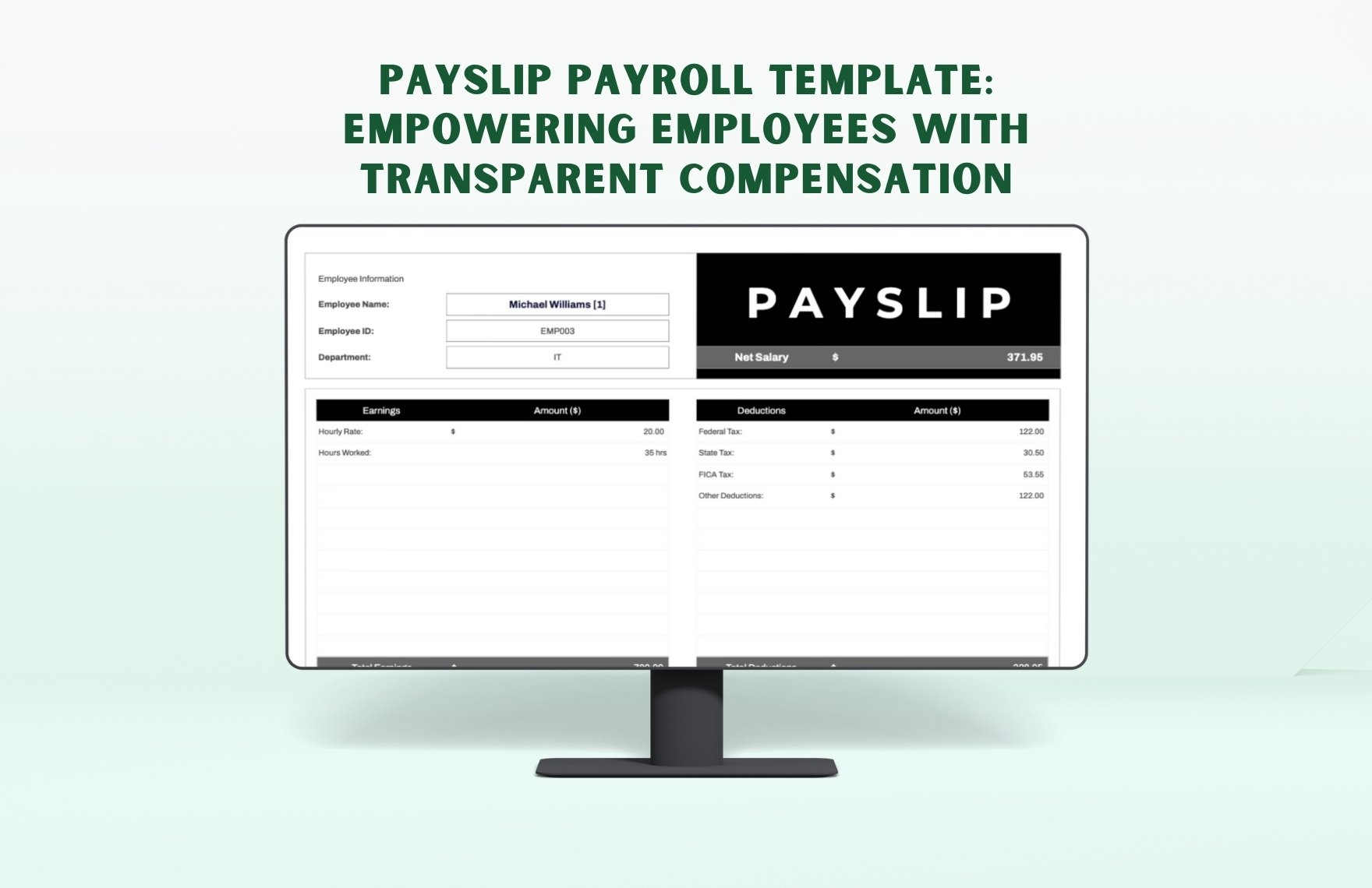 Payslip Payroll Template
