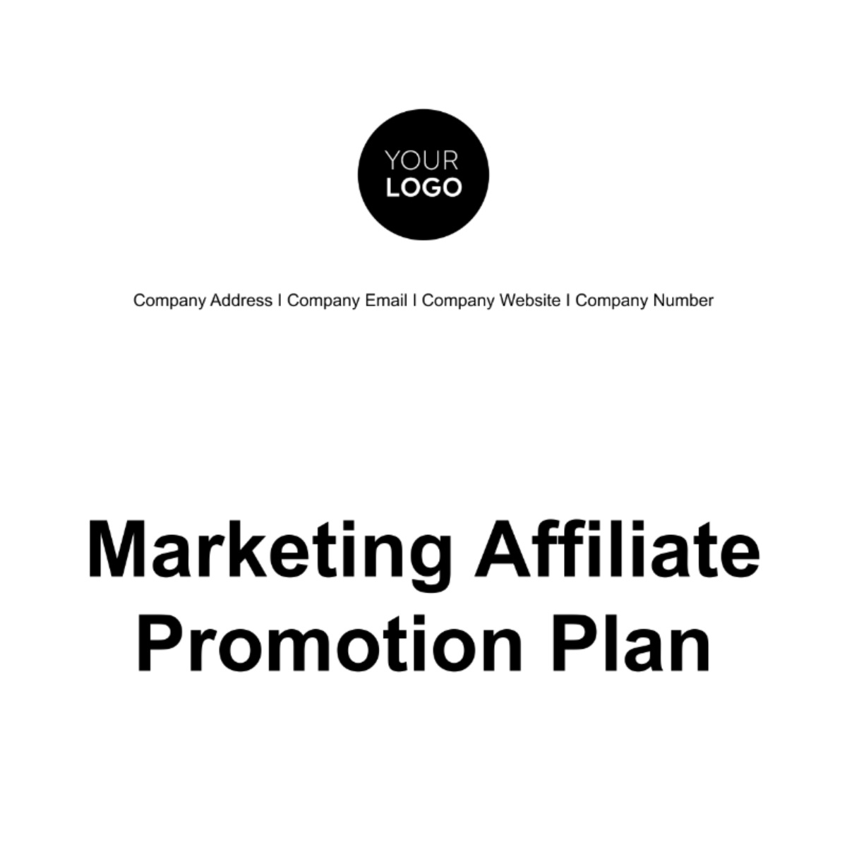 Marketing Affiliate Promotion Pamphlet Template