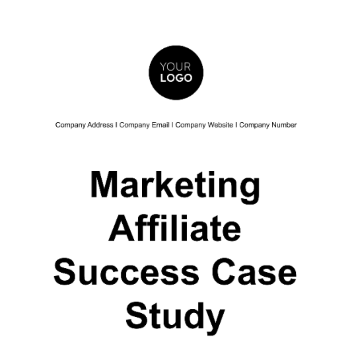 Marketing Affiliate Success Case Study Template