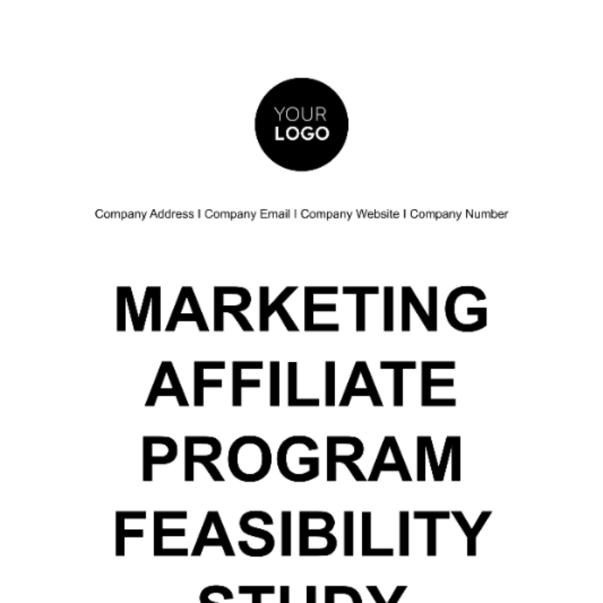 Marketing Affiliate Program Feasibility Study Template