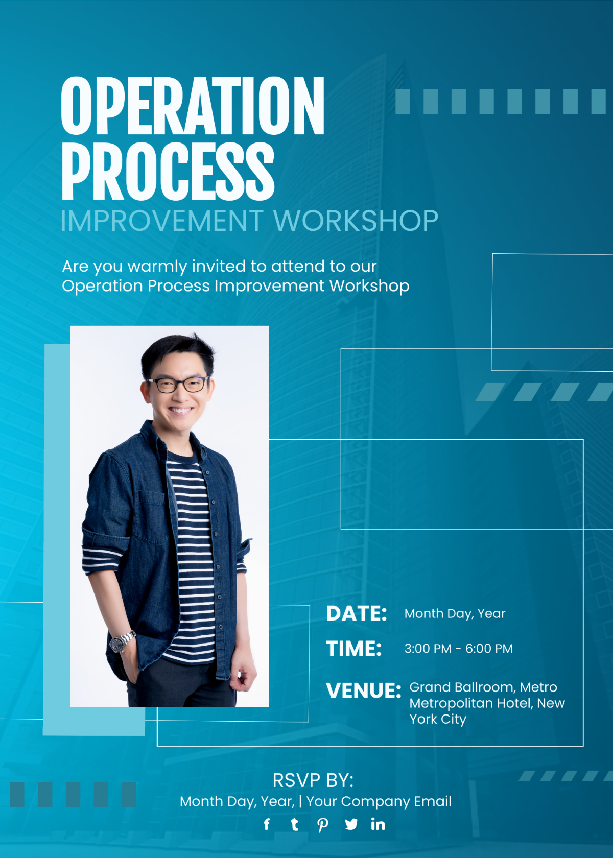 Operations Process Improvement Workshop Invitation Card