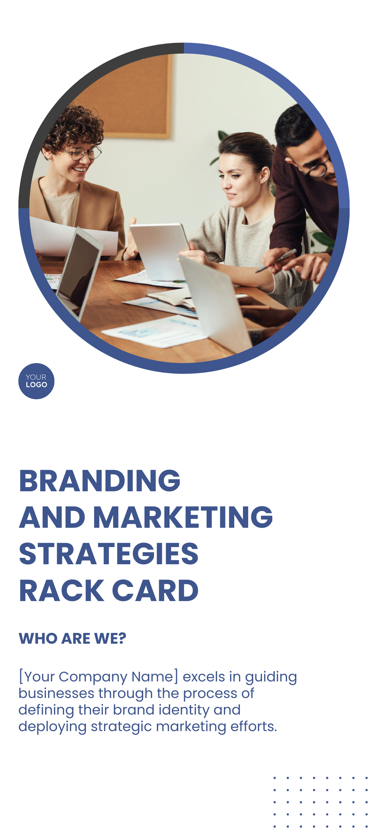 Free Branding and Marketing Strategies Rack Card Template