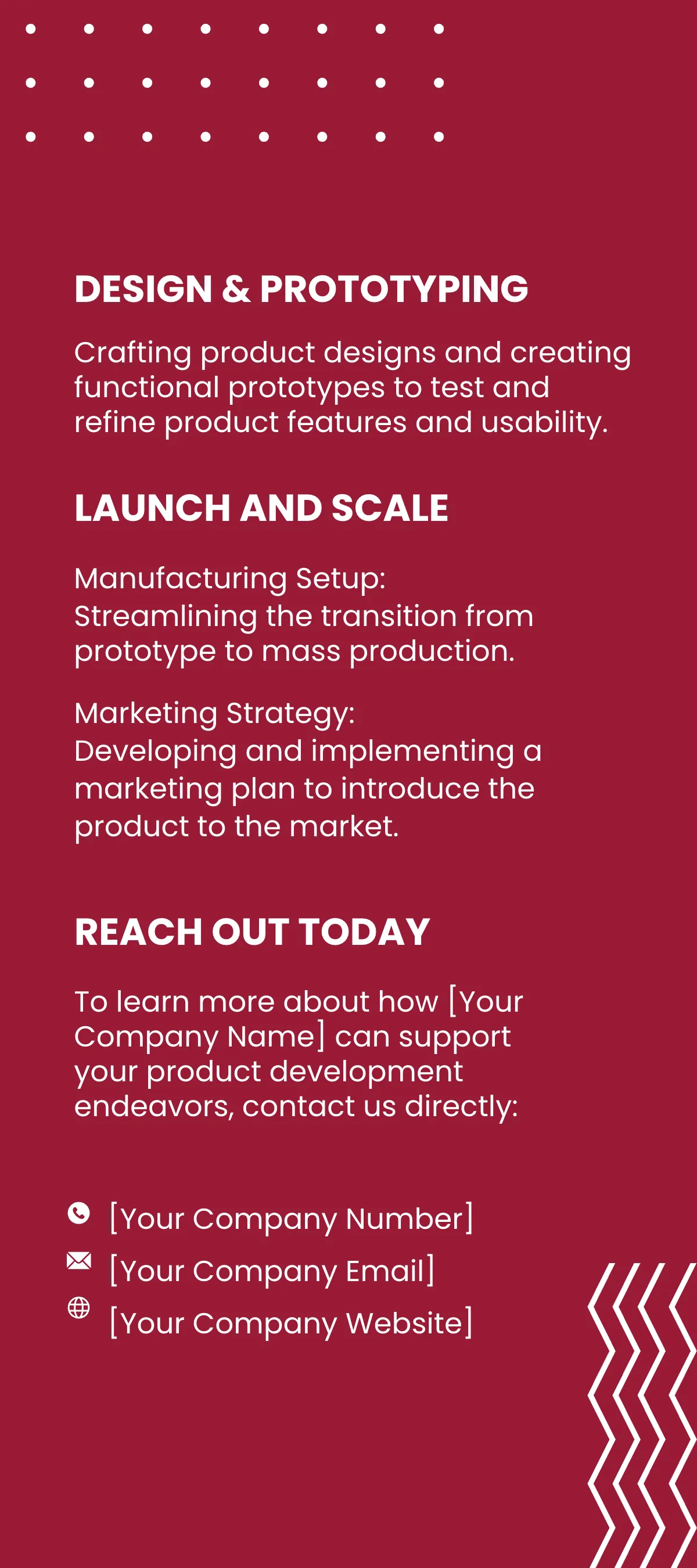 Free Product Development Process Rack Card Template to Edit Online
