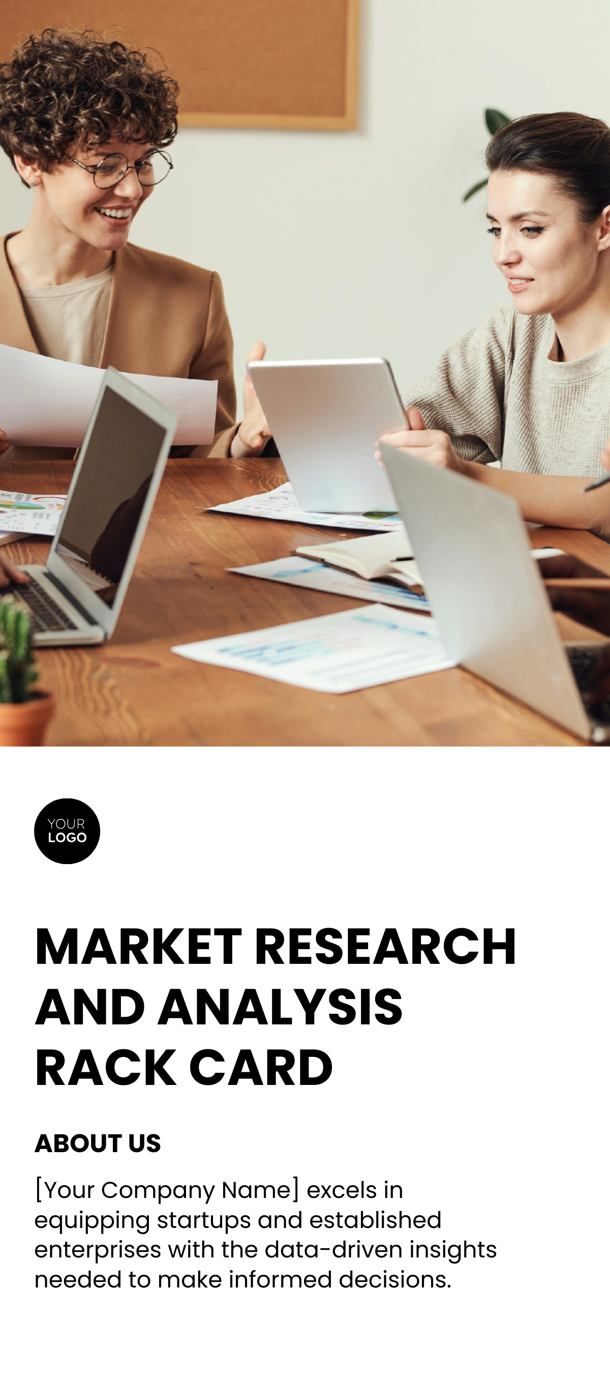 Free Market Research and Analysis Rack Card Template