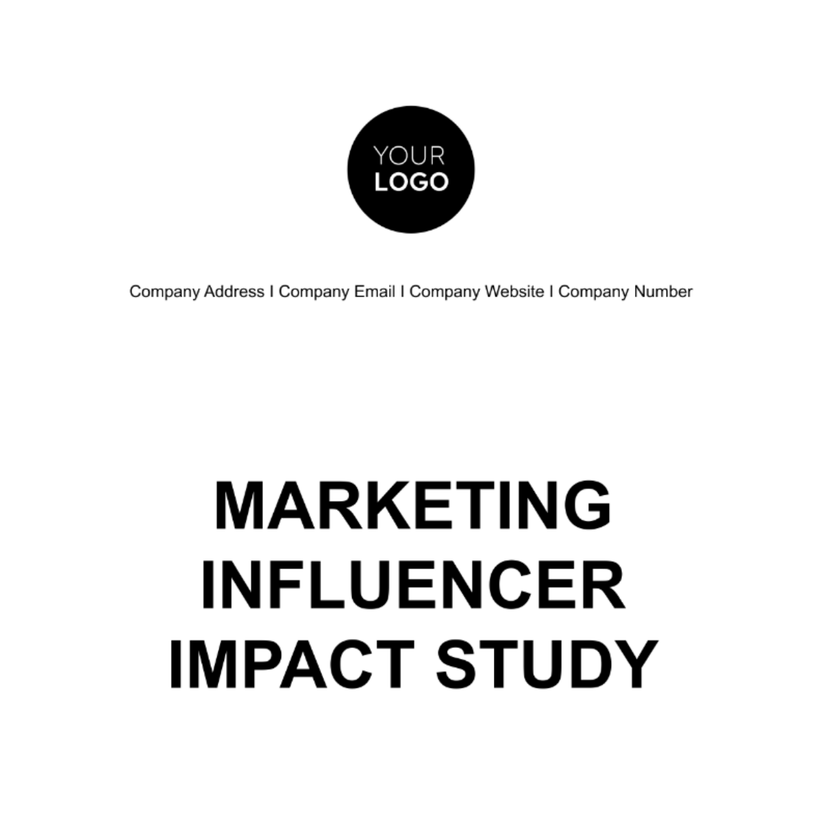 Marketing Influencer Impact Study Template