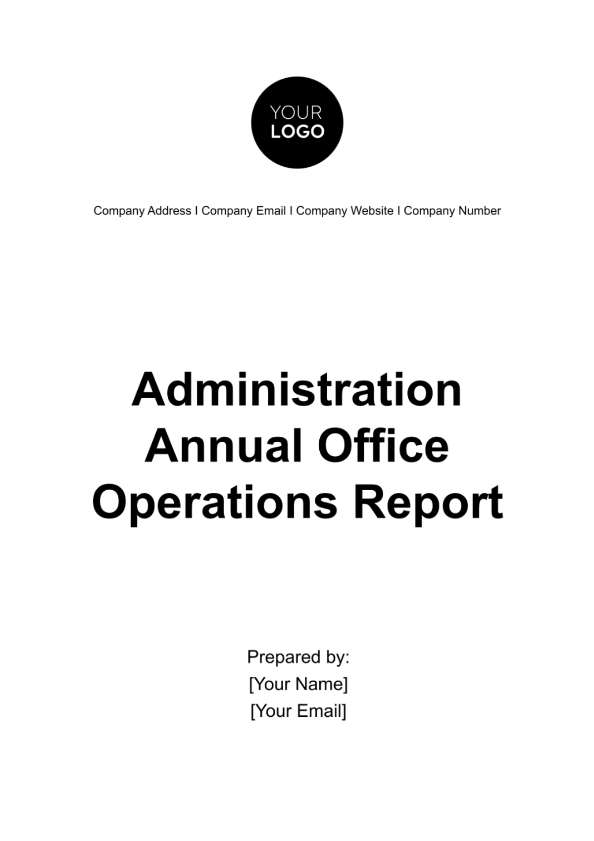 Free Administration Annual Office Operations Report Template