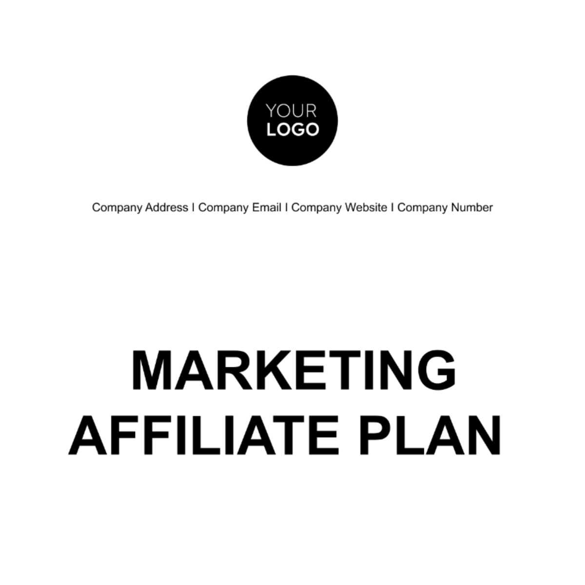Marketing Affiliate Plan Template