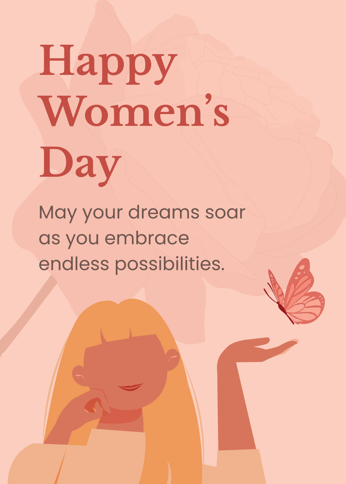 Happy Women's Day Wishes Template