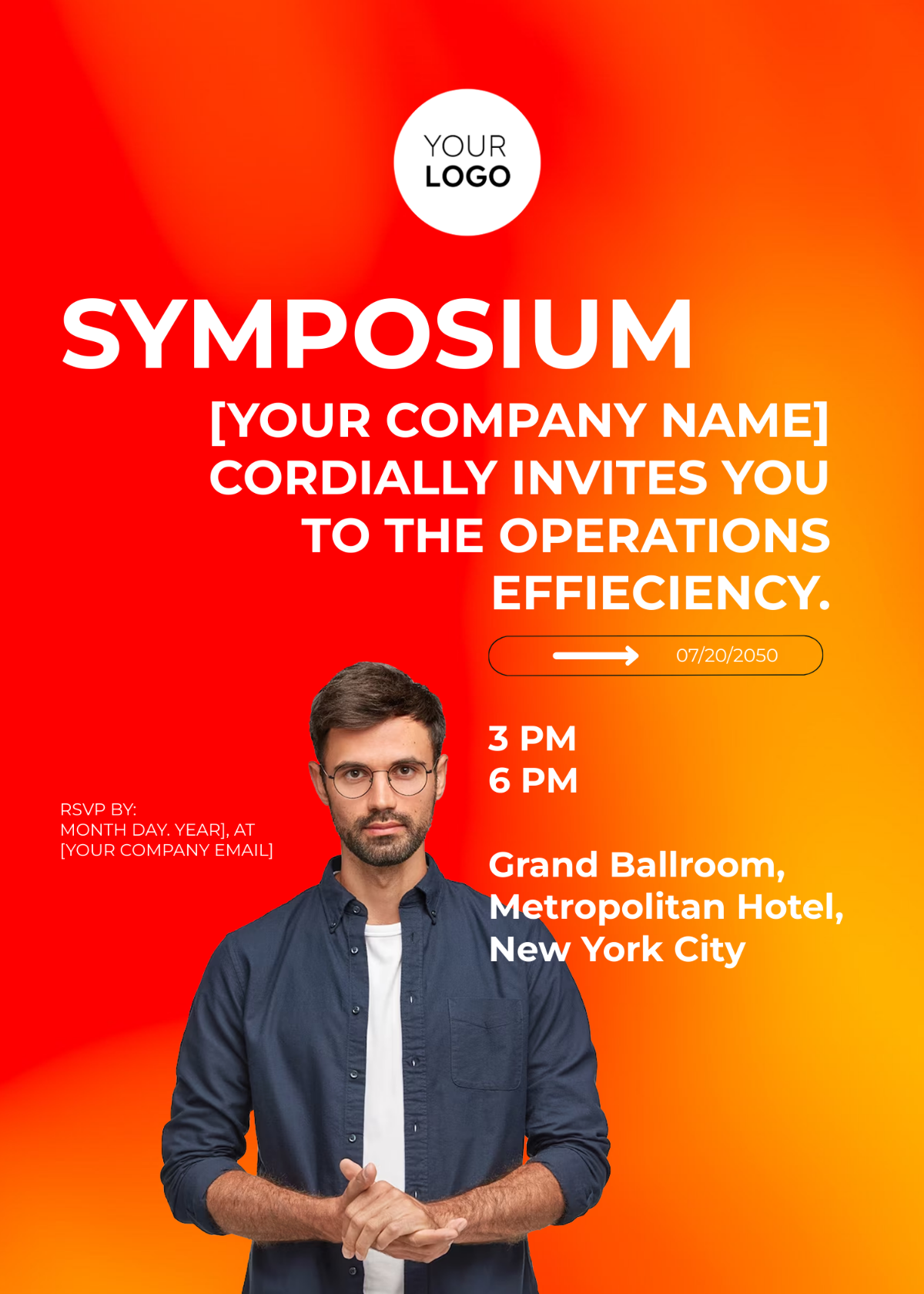 Operations Efficiency Symposium Invitation Card Template