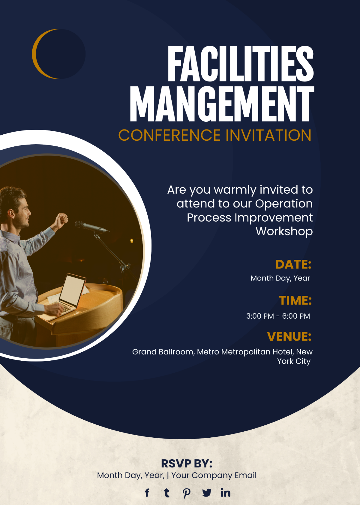 Facilities Management Conference Invitation Card Template