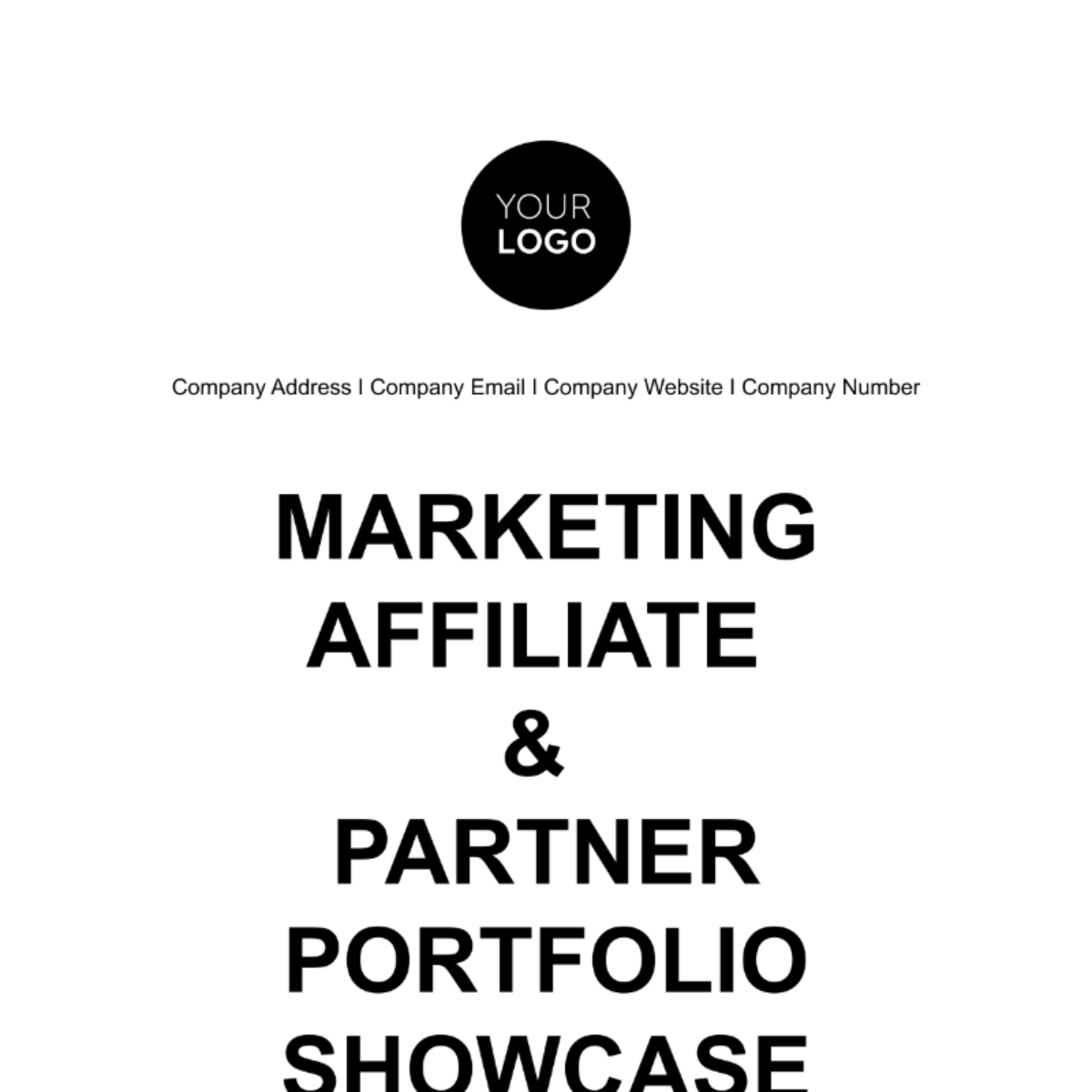 Free Marketing Affiliate & Partner Portfolio Showcase Template