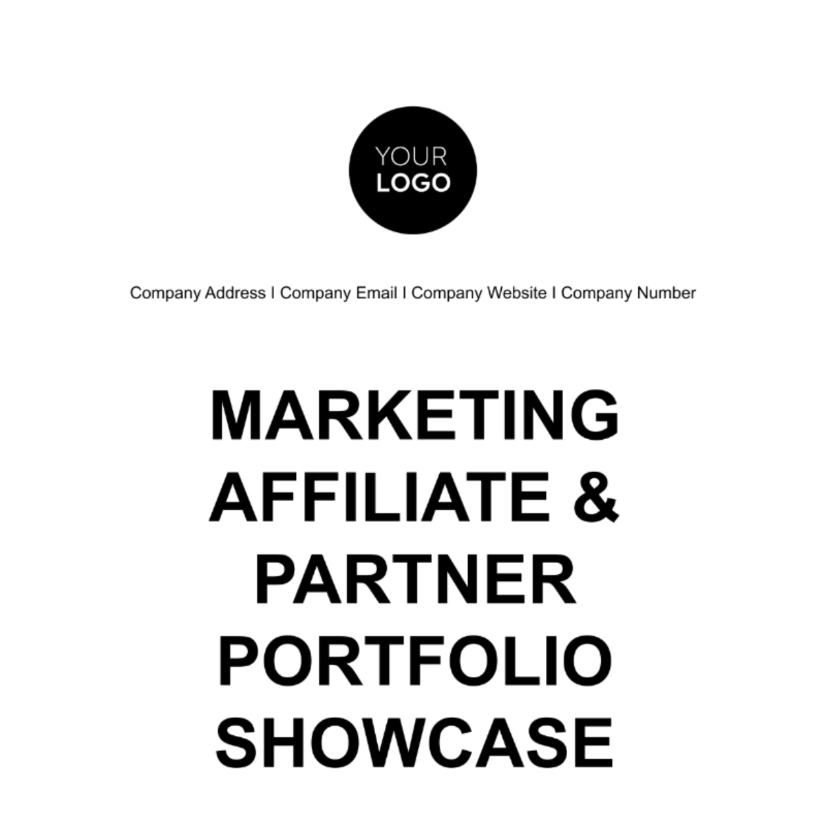 Marketing Affiliate & Partner Portfolio Showcase Template