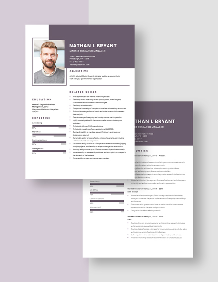Market Research Manager Resume Download