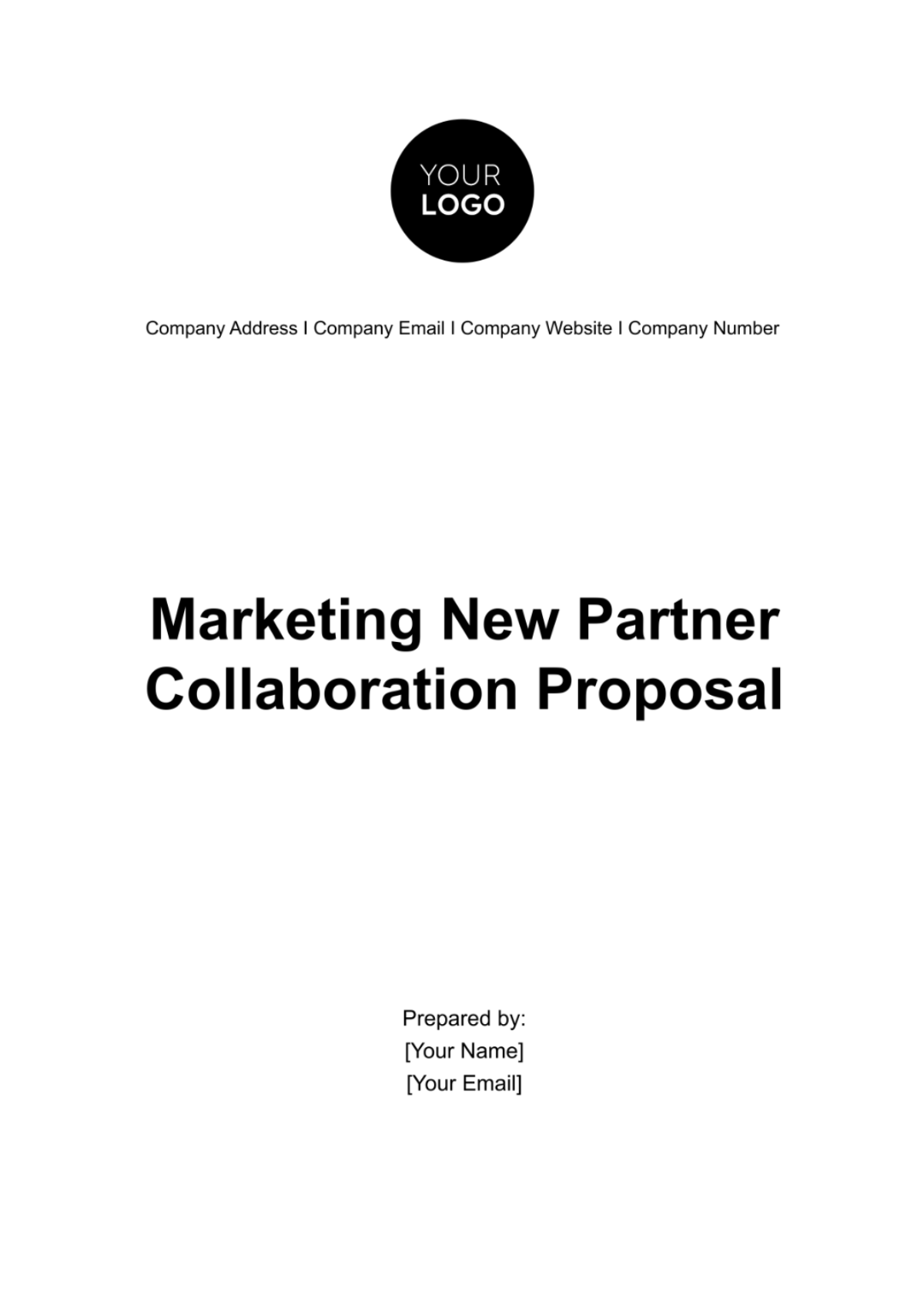 Marketing New Partner Collaboration Proposal Template - Edit Online & Download