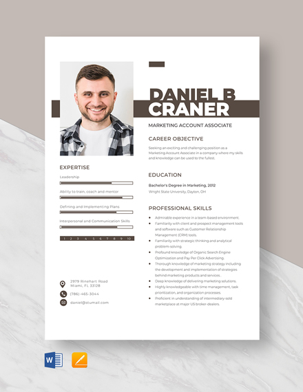 Free Project Associate Resume - Download in Word, Apple Pages ...