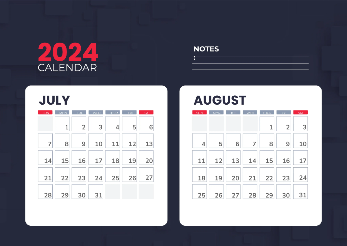 Free 12 Months Calendar Template to Edit Online