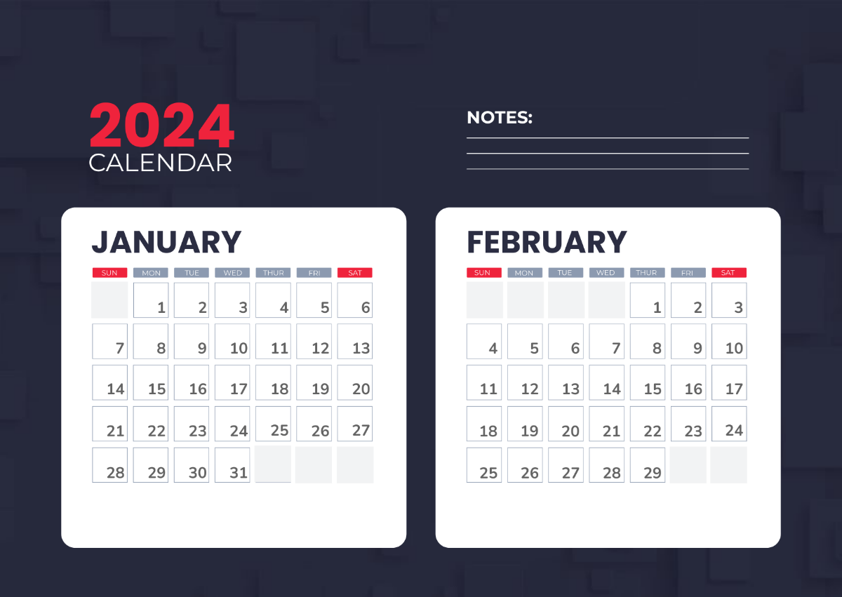 Free 12 Months Calendar Template