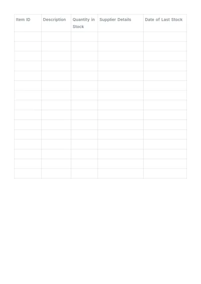 Free Inventory Tracking Template to Edit Online