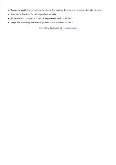 Free Digital Asset Inventory Template to Edit Online