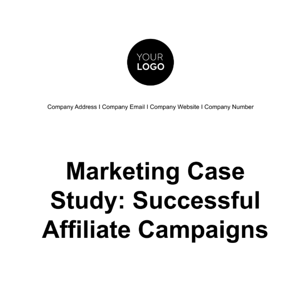 Marketing Case Study: Successful Affiliate Campaigns Template