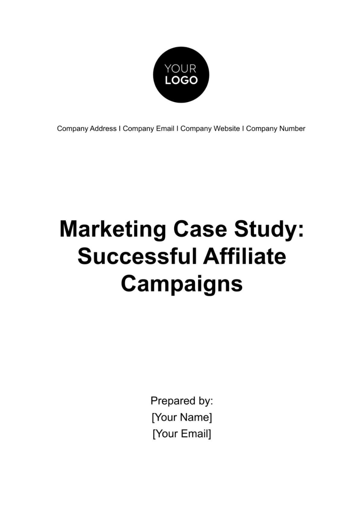 Marketing Case Study: Successful Affiliate Campaigns Template - Edit Online & Download