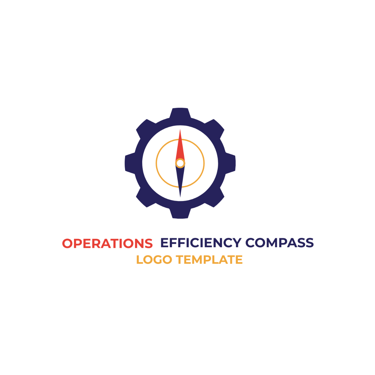 Operations Efficiency Compass Logo Template