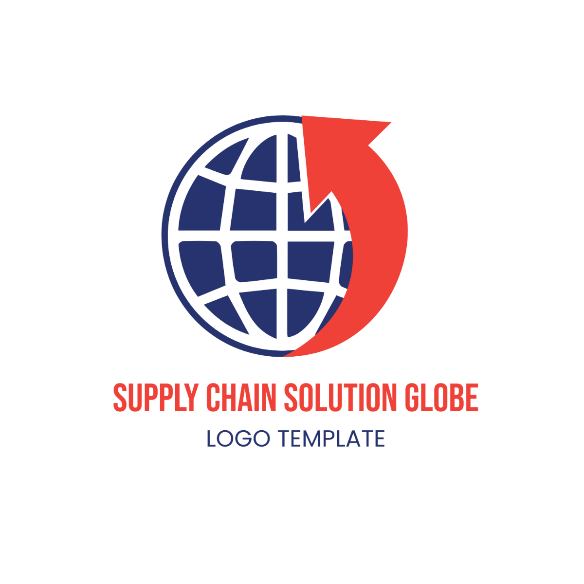 Supply Chain Solutions Globe Logo Template