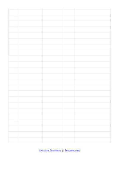 Free Inventory Record Template to Edit Online