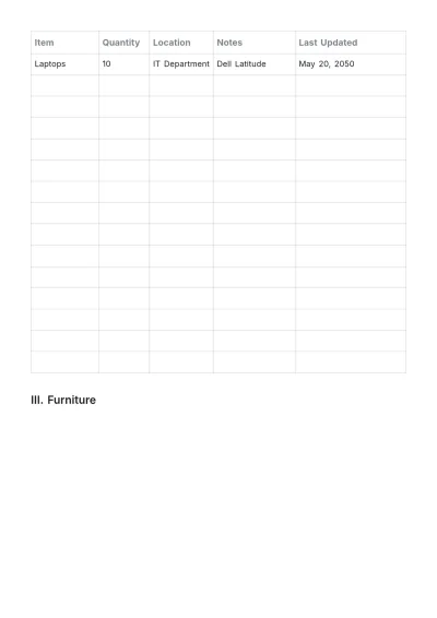 Free Professional Inventory Management Template to Edit Online