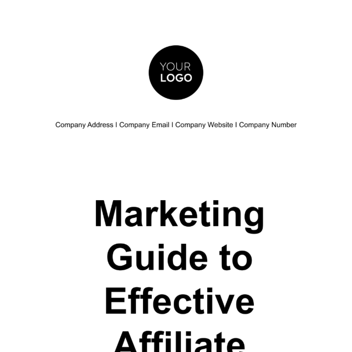 Marketing Guide to Effective Affiliate Template