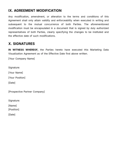 Free Marketing Data Visualization Agreement Template to Edit Online