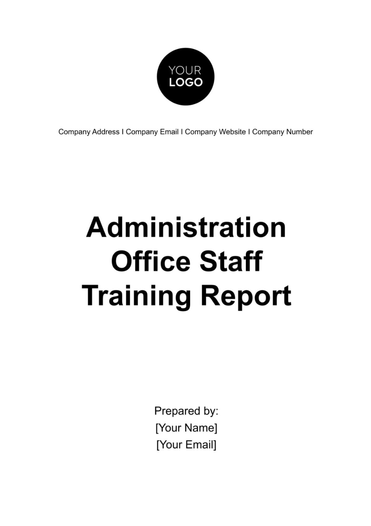 Administration Office Staff Training Report Template