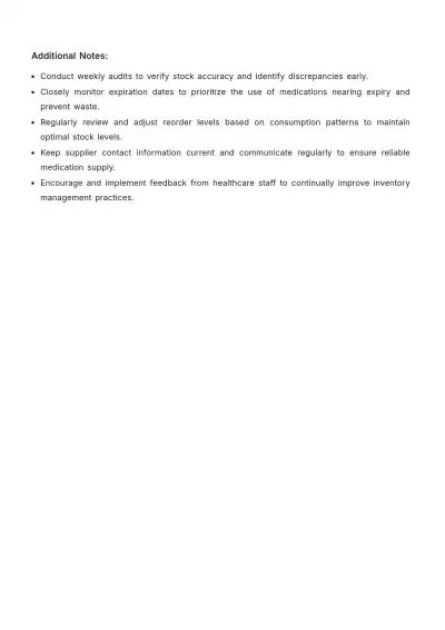 Free Medication Inventory Template to Edit Online