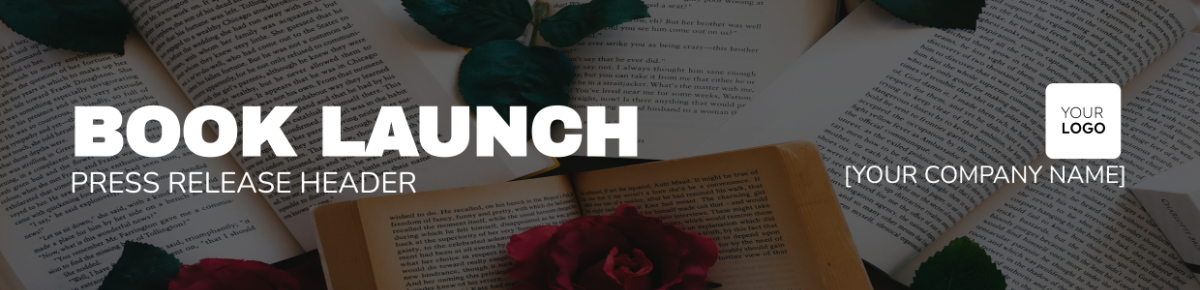 Book Launch Press Release Header Template - Edit Online & Download