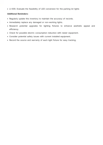 Free Lighting Inventory Template to Edit Online