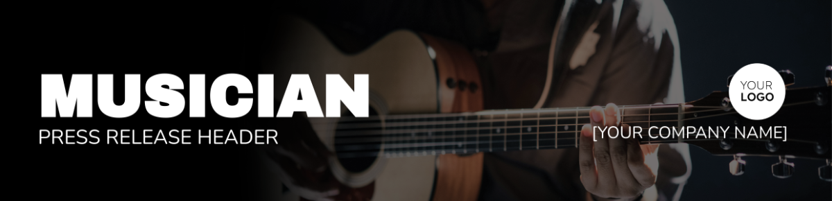 Musician Press Release Header Template - Edit Online & Download