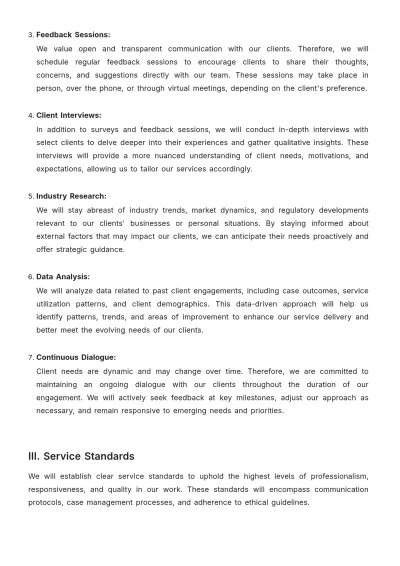 Free Legal Client Service Program Plan Template to Edit Online