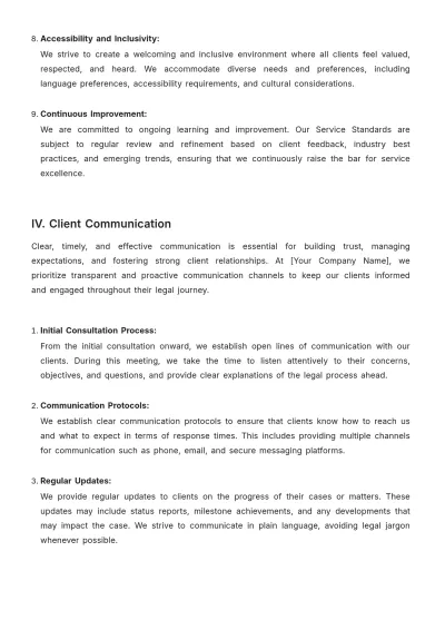 Free Legal Client Service Program Plan Template to Edit Online