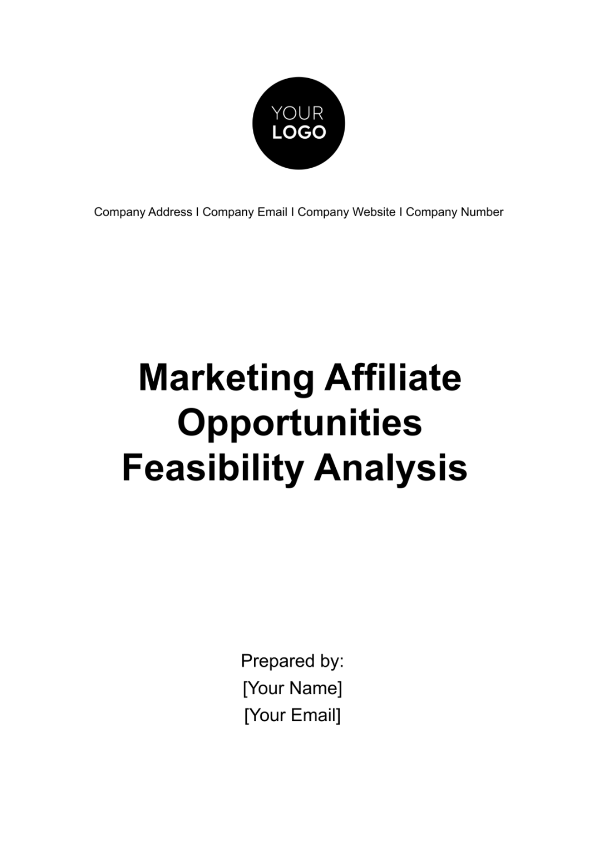 Marketing Affiliate Opportunities Feasibility Analysis Template - Edit Online & Download