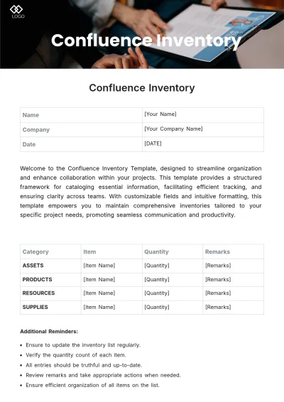 Free Confluence Inventory Template to Edit Online